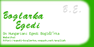 boglarka egedi business card